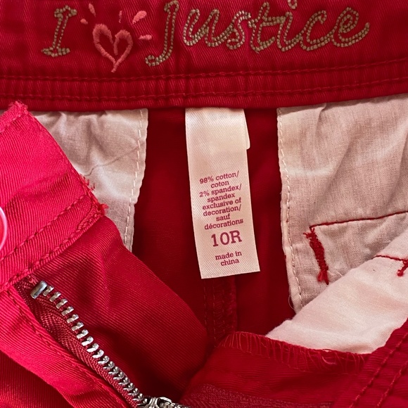 Justice Bermuda chino shorts Red 10R - Picture 11 of 12